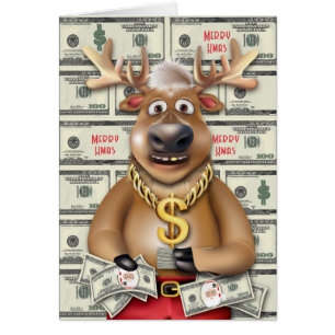Rendier Cash Santa Bucks Grappig Geld Vakantie