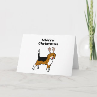 Rendier Christmas Beagle Feestdagen Kaart