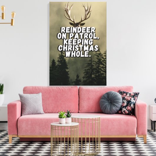 Rendier Christmas Statement Canvas Muurkunst (Insitu (Woonkamer))