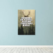 Rendier Christmas Statement Canvas Muurkunst (Insitu (Houten vloer))