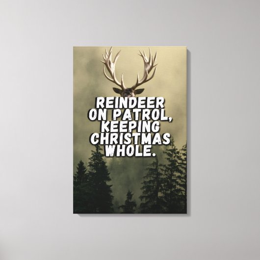 Rendier Christmas Statement Canvas Muurkunst Afdruk (Voorkant)