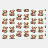 Rendier Christmas Wrapping Paper Flat Sheet-3sets (Voorkant 3)