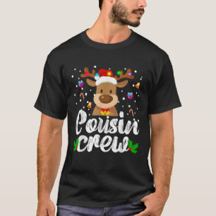 Rendier Cousin Crew Grappige Kerstpyjama Kinder T-shirt