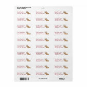 Rendier Dachshund Kerst Adresetiketten Doxie Etiket (Full Sheet)