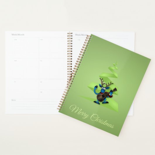 Rendier Dansende Gitaar Kerstboom Planner (Display)