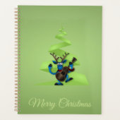 Rendier Dansende Gitaar Kerstboom Planner (Voorkant)