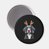 Rendier Dog Great Dane Kerstmis Dog Great Dane Hon Magneet (Voorkant / Achterkant)
