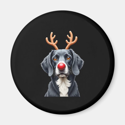 Rendier Dog Great Dane Kerstmis Dog Great Dane Hon Magneet (Voorkant)