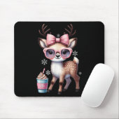 Rendier Drink Hot Chocolate Bougie Vrouwen Meisjes Muismat (Met muis)