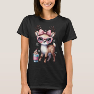 Rendier Drink Hot Chocolate Bougie Vrouwen Meisjes T-shirt