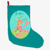 rendier drink kerstkoffie grote kerstsok (Voorkant)