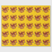 rendier / droer / Kerstmis + uw idee Cadeaupapier (Vlak)