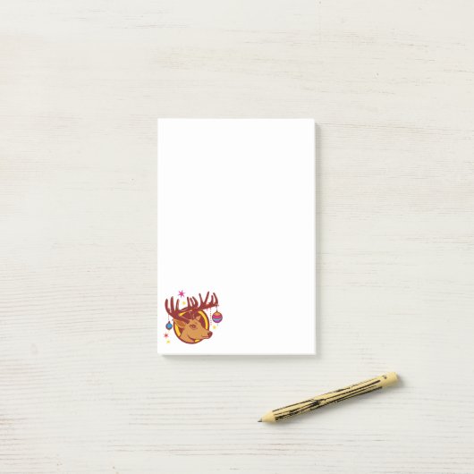 rendier / droer / Kerstmis + uw idee Post-it® Notes (Op bureau)