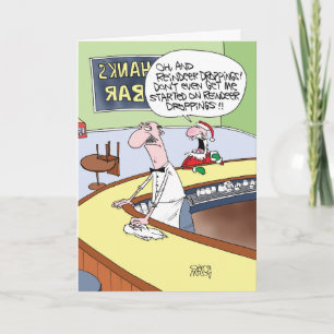 Rendier Droppings Kerstmis Grappige Kaart