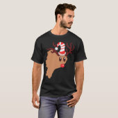 Rendier Ecuador Kerstmis Rendier Antlers T-shirt (Voorkant volledig)