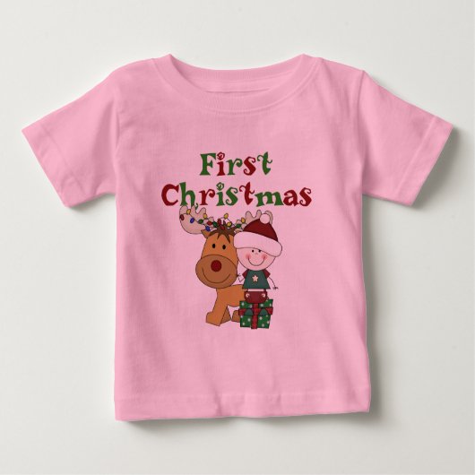 Rendier Eerste Kerstmis T-shirts en geschenken (Voorkant)