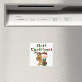 Rendier Eerste Kerstmis T-shirts en geschenken Magneet (Insitu (Vaatwasser))