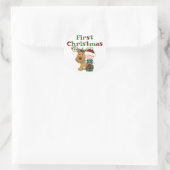 Rendier Eerste Kerstmis T-shirts en geschenken Ronde Sticker (Tas)