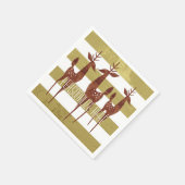 Rendier elegant  goud wit gestreept servet (Hoek)