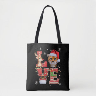 Rendier ELF Kerstman Hoed Liefde Jachtluipaard Die Tote Bag