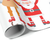Rendier en Santa Wrapping Papier (Rol Hoek)