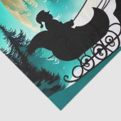 Rendier en Sleigh volle maan Tissuepapier (Detail)