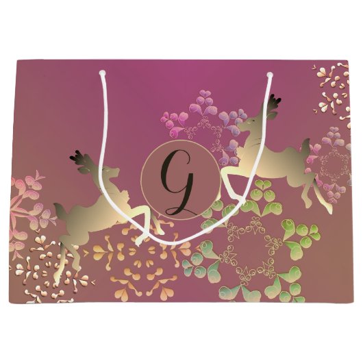 rendier- en snuitvlokken groot cadeauzakje (Voorkant)