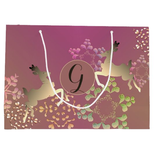 rendier- en snuitvlokken groot cadeauzakje (Achterkant)