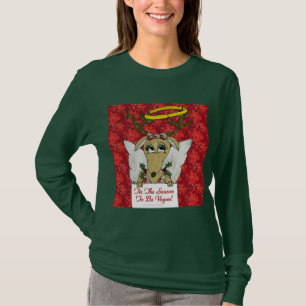 Rendier Engel Tis Het Seizoen om Veganist te Zijn T-shirt