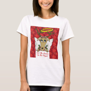 Rendier Engel Tis Het Seizoen om Veganist te Zijn T-shirt