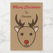 Rendier Eten en Drank Etiket Set (Enkel label)