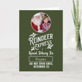 Rendier Express Kind naam & foto Kerstmis Feestdagen Kaart (Voorkant)
