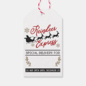 Rendier Express Mail Levering Kerstmis Kerstman Cadeaulabel (Achterkant)