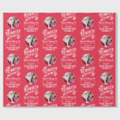 Rendier Express van Santa Name & Photo Christmas Cadeaupapier (Vlak)