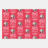 Rendier Express van Santa Name & Photo Christmas Inpakpapier Vel (Voorkant)