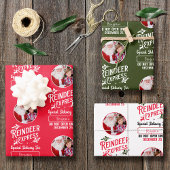 Rendier Express van Santa Name & Photo Christmas Inpakpapier Vel