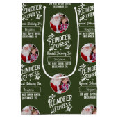 Rendier Express van Santa Name & Photo Christmas Medium Cadeauzakje (Achterkant)