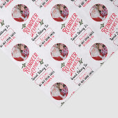 Rendier Express van Santa Name & Photo Christmas Tissuepapier (Detail)