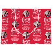 Rendier Express van Santa w / Foto Kerstmis Rood Groot Cadeauzakje (Voorkant)