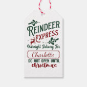 Rendier Express voor een vrolijke kerst! Cadeaulabel (Voorkant)