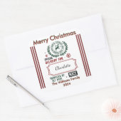 Rendier Express: vrolijk vakantieseizoen Vierkante Sticker (Envelop)