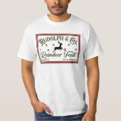 Rendier Feed Store Kerst Mannen T-shirt (Voorkant)