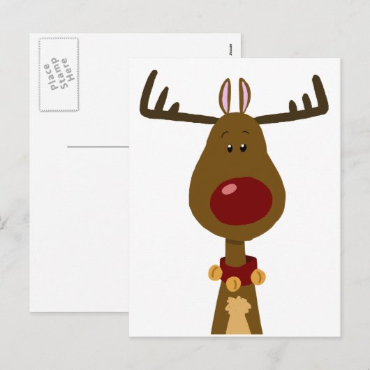 Rendier Feestdagenkaart (Voorkant / Achterkant)