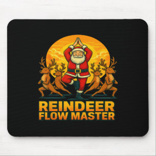 Rendier Flow Master Yoga Kerstman Kerstvakantie  Muismat