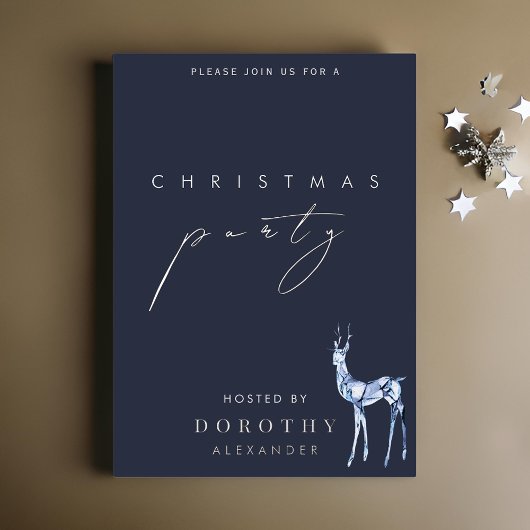 Rendier Folie Kerstfeest Uitnodiging