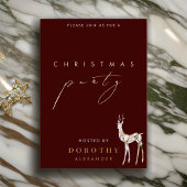 Rendier Folie Kerstfeest Uitnodiging