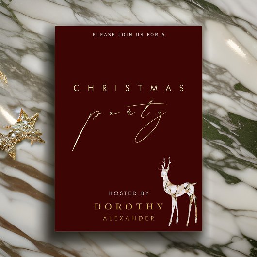 Rendier Folie Kerstfeest Uitnodiging