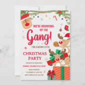 Rendier Fun Afronding van de Bende Kerstfeest Kaart (Voorkant)