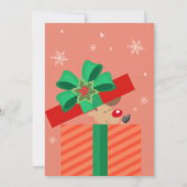 Rendier Fun Afronding van de Bende Kerstfeest Kaart (Achterkant)