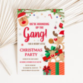 Rendier Fun Afronding van de Bende Kerstfeest Kaart